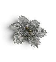 Silver Crystal Glitter Flower