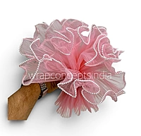 Organza Pleated Frill With Pearl-4 Meters