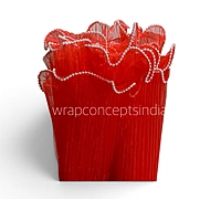 Organza Pleated Frill With Pearl-4 Meters