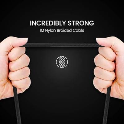Portronics Konnect B+ 8 Pin Usb Cable 3.0 Amp Output with Charge & Data Sync with 1m (Black) Portronics Konnect B+ 8 Pin Usb Cable 3.0 Amp Output with Charge & Data Sync with 1m (Black)