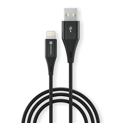 Portronics Konnect B+ 8 Pin Usb Cable 3.0 Amp Output with Charge & Data Sync with 1m (Black) Portronics Konnect B+ 8 Pin Usb Cable 3.0 Amp Output with Charge & Data Sync with 1m (Black)