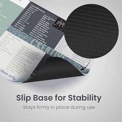 Portronics Comfipad 3 Mouse Pad with Windows Shortcuts Design, Non-Slip Base, Stitched Edges, High-Precision Smooth Surface, Water Resistant Keyboard Pad for Gaming, Office & Home (Grey) Portronics Comfipad 3 Mouse Pad with Windows Shortcuts Design, Non-Slip Base, Stitched Edges, High-Precision Smooth Surface, Water Resistant Keyboard Pad for Gaming, Office & Home (Grey)