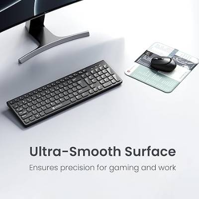 Portronics Comfipad 3 Mouse Pad with Windows Shortcuts Design, Non-Slip Base, Stitched Edges, High-Precision Smooth Surface, Water Resistant Keyboard Pad for Gaming, Office & Home (Grey) Portronics Comfipad 3 Mouse Pad with Windows Shortcuts Design, Non-Slip Base, Stitched Edges, High-Precision Smooth Surface, Water Resistant Keyboard Pad for Gaming, Office & Home (Grey)