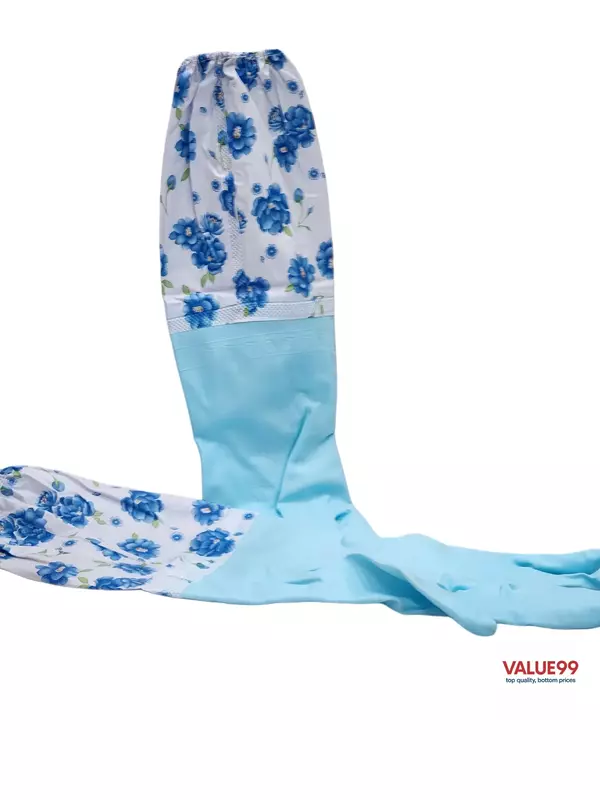 Washable Non-Slippery Long Sleeves Hand Gloves for Dishwashing, Cleaning, Gardening