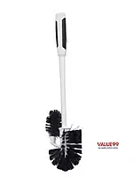 Black and White Double Sided Toilet Cleaning Brush