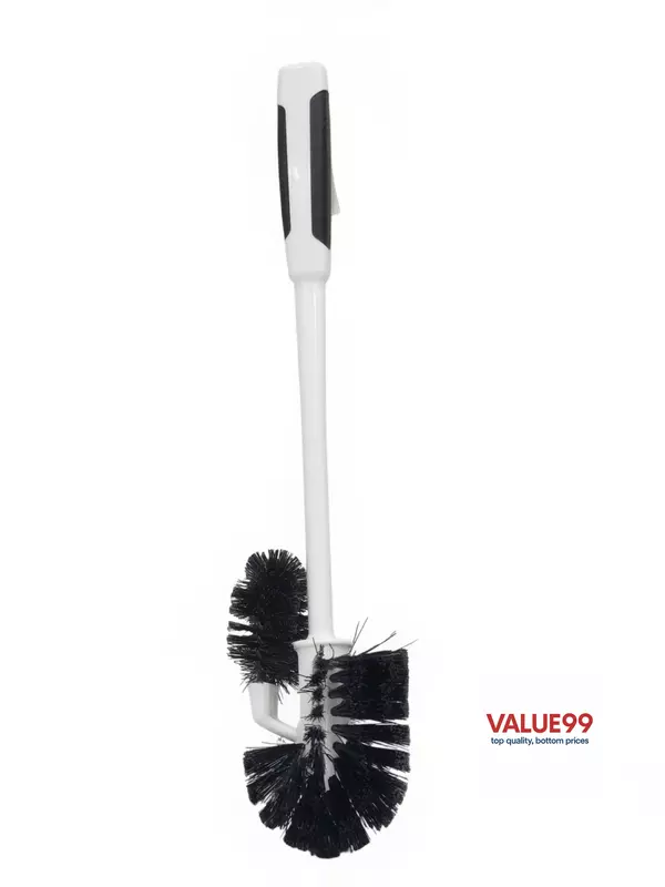 Black and White Double Sided Toilet Cleaning Brush