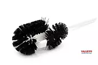 Black and White Double Sided Toilet Cleaning Brush