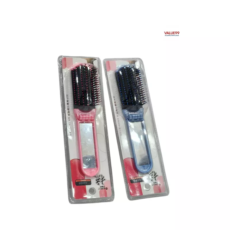 Compact Foldable Comb with Built-in Mirror
