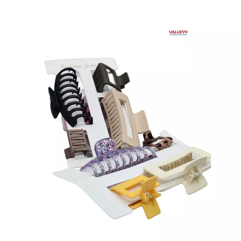 Set of 4 Claw Clips Multicolor and sizes