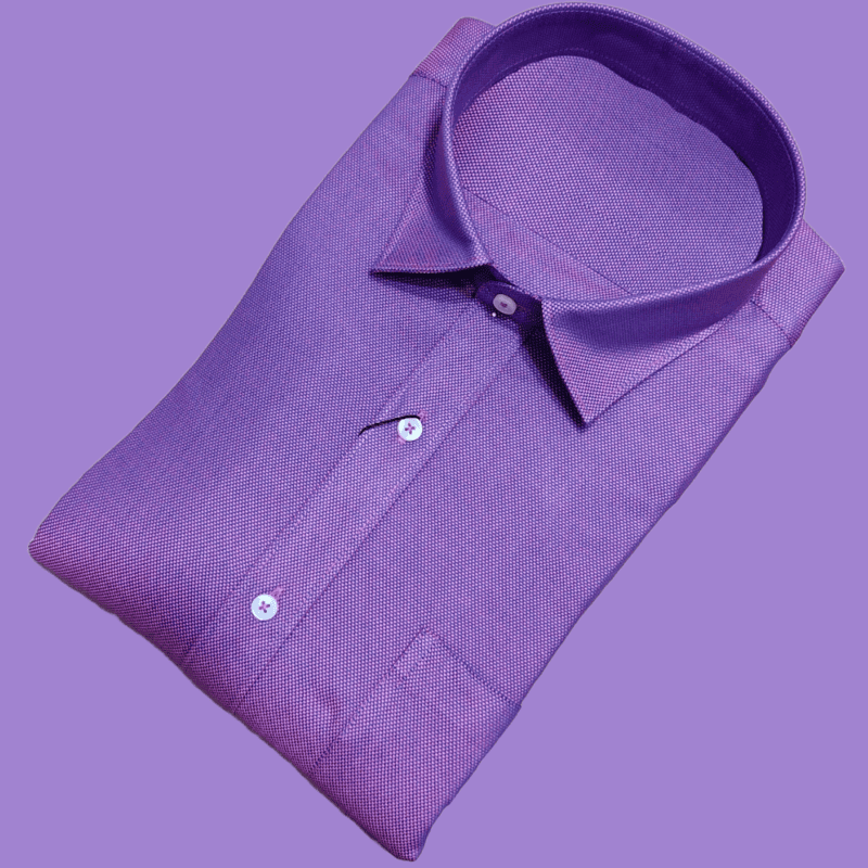 Pink Blue Self Design Shirt