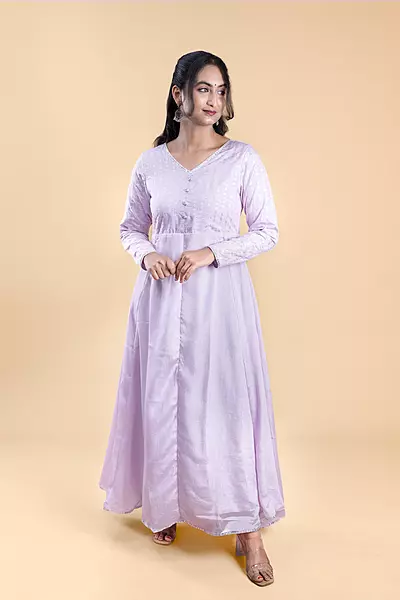 Women's Anarkali Ethnic Dress - Pink