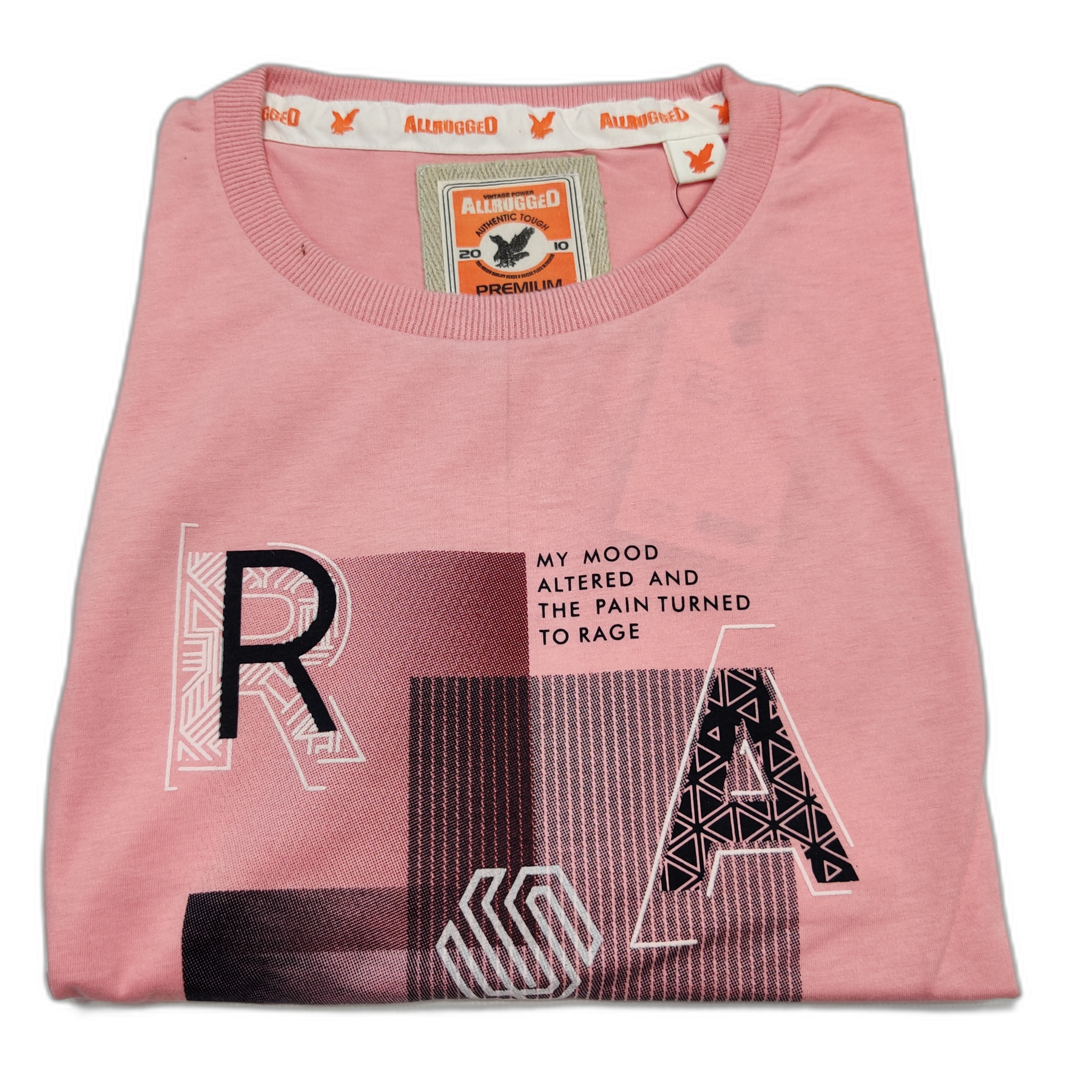 Pink Printed Round Neck Tshirt
