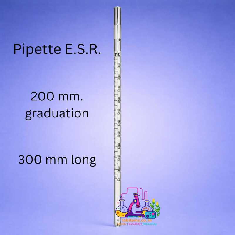 Pipette E.S.R. 200 mm. graduation, 300 mm long