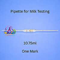 Pipette for Milk Testing, 10.75ml, One Mark