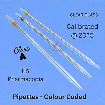 Pipettes - Color coded - Calibrated at20°C