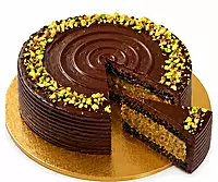 Pistachio kunafa chocklate cake
