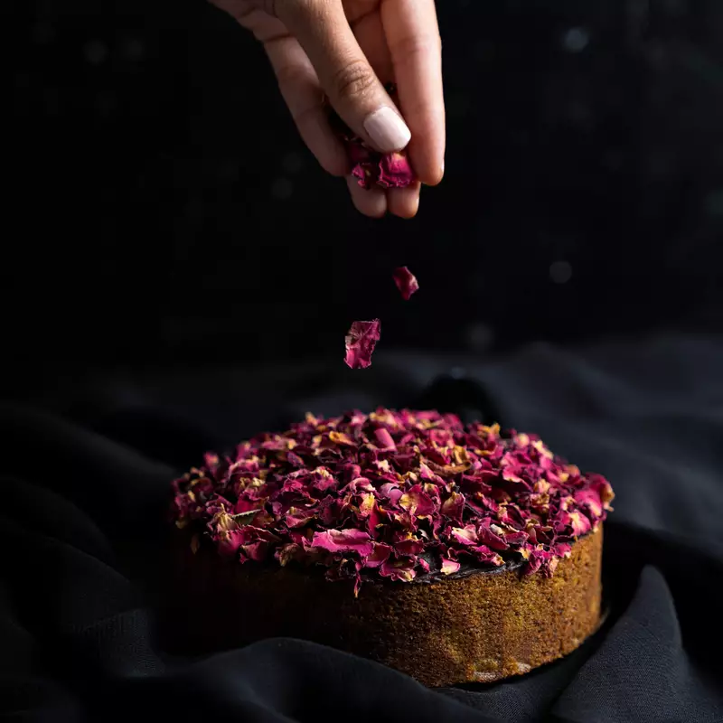 Pistachio Rose Tea Cake - Gluten Free
