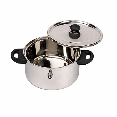 Granny Kitchen Express Stainless Steel Flat Milk Boiler with Whistle,