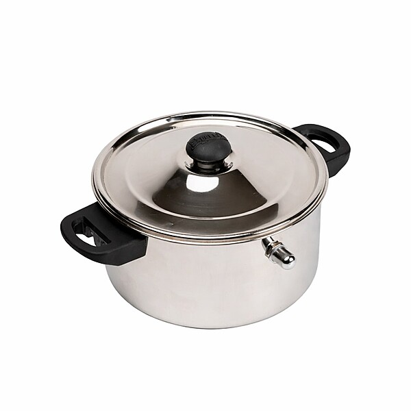 Granny Kitchen Express Stainless Steel Flat Milk Boiler with Whistle,