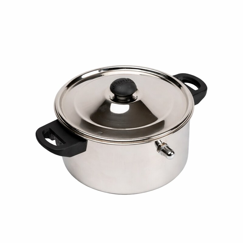 Granny Kitchen Express Stainless Steel Flat Milk Boiler with Whistle,