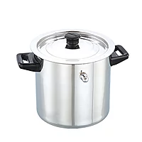 Stainless Steel Milk Boiler with Lid, Heavy Gauge, Gas Stove  & InductionCompatible