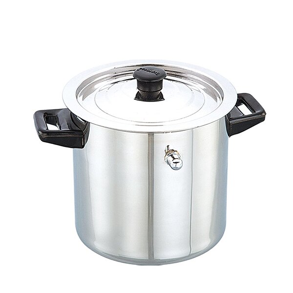 Stainless Steel Milk Boiler with Lid, Heavy Gauge, Gas Stove & InductionCompatible