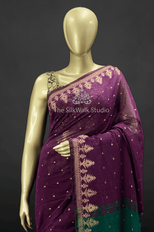 Tanu - Jamdani Cotton Saree - SWS610
