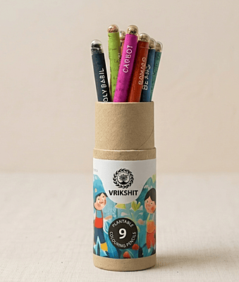 Plantable Coloring Mini Seed Pencils (Set of 9) | Ecofriendly | Stationary kit Plantable Coloring Mini Seed Pencils (Set of 9) | Ecofriendly | Stationary kit
