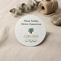Set of 4 seed paper coasters that can be planted after use