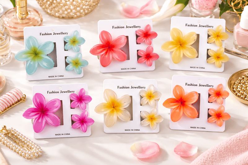 Flower Clip Card (6 cards-18 Clips)
