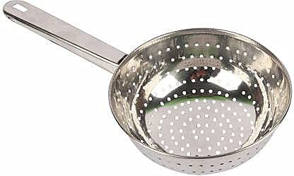 Onions Stainless Steel Poha Strainer Colander with Handle, Kitchen Sieve for Rice and Grains