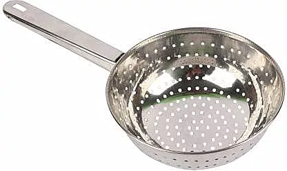 Onions Stainless Steel Poha Strainer Colander with Handle, Kitchen Sieve for Rice and Grains