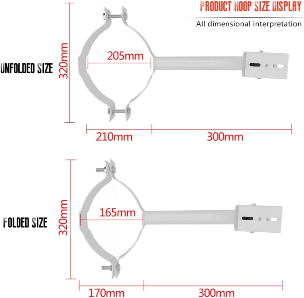 Universal Surveillance Camera Pole Mount – 18” (45.72cm) Adjustable Bracket for Bullet, PTZ, and Dome CCTV Cameras, Heavy Duty Indoor/Outdoor Stand