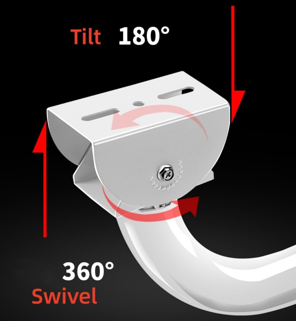 Universal Surveillance Camera Pole Mount – 18” (45.72cm) Adjustable Bracket for Bullet, PTZ, and Dome CCTV Cameras, Heavy Duty Indoor/Outdoor Stand