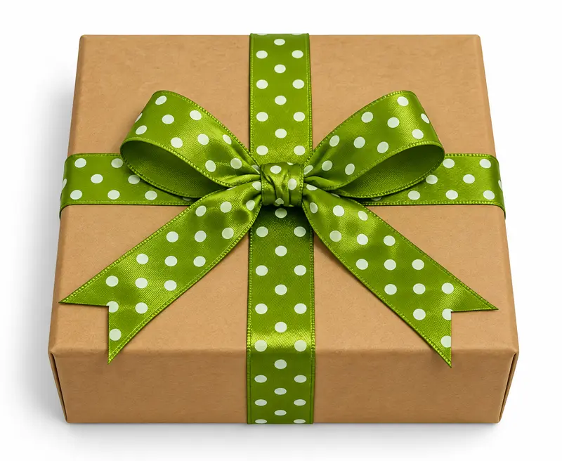 Satin Polka Ribbon - 25 mm-LimeGreen-20 Yards