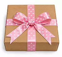 Satin Polka Ribbon -Baby Pink