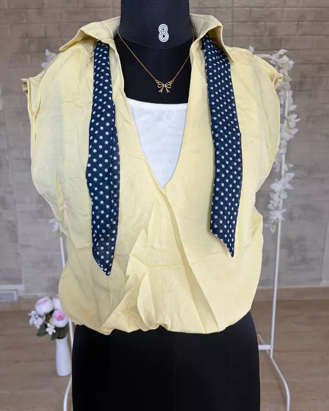 Polka Scarf Top