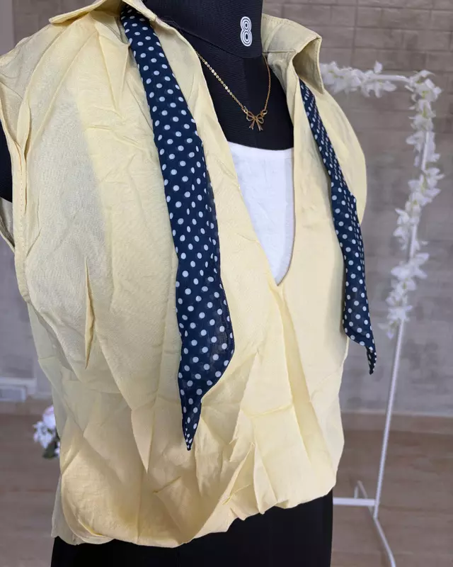 Polka Scarf Top