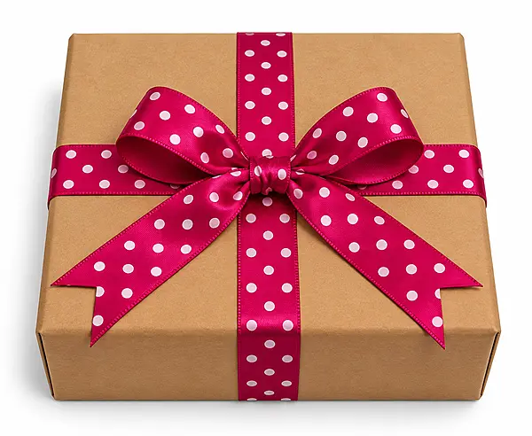 Satin Polka Ribbon - 25 mm-DeepPink-20 Yards