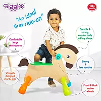 Giggles Funskool My First Pony Ride On Toy - Multicolour