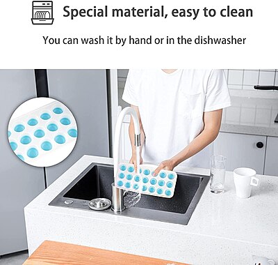 21 Cavity Round Ice Tray Set Pop Up Ice Cube Trays for Freezer with Lid Pack of 2 21 Cavity Round Ice Tray Set Pop Up Ice Cube Trays for Freezer with Lid Pack of 2