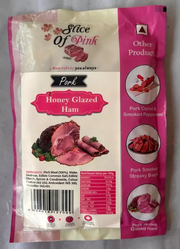 Pork Honey Glazed Ham 250 Gms - Slice Of Pink