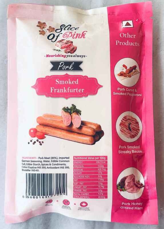 Pork Smoked Frankfurters 1 Kg - Slice Of Pink