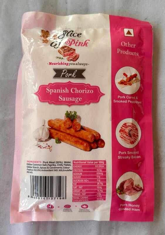 Pork Spanish Chorizo Sausage 1 Kg - Slice Of Pink