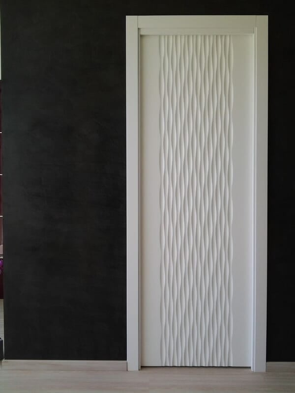 Elegant Wave 3D HDHMR Door with Deco Paint