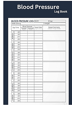 Portable Blood Pressure Log Book (Printed Record File)