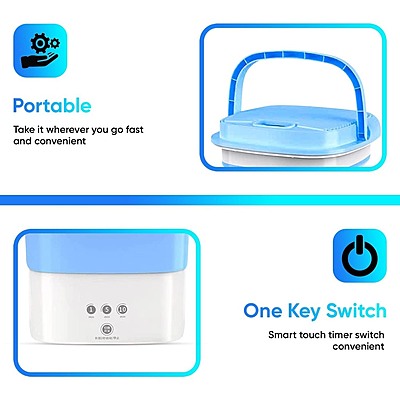 Portable Folding Mini Washing Machine, Bucket Washer for Clothes Laundry Pack of 1 (Colour: Blue/Pink) Portable Folding Mini Washing Machine, Bucket Washer for Clothes Laundry Pack of 1 (Colour: Blue/Pink)