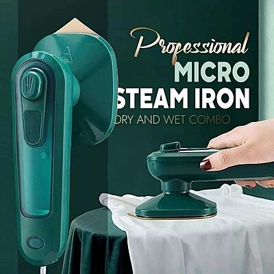 Portable Micro Steam iron, green iron Handheld Garment Steamer Pack of 1 (Colour: Green/Pink/Black) Portable Micro Steam iron, green iron Handheld Garment Steamer Pack of 1 (Colour: Green/Pink/Black)