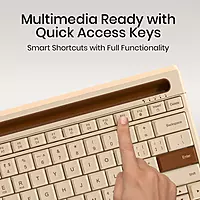 Portronics Bubble Dock 2.0 Wireless Keyboard with Bluetooth + 2.4 GHz USB Receiver, Height Adjustment, Multimedia Hotkeys, Dedicated Co-Pilot Key, for Laptop, PC, Smartphone, Tablet Portronics Bubble Dock 2.0 Wireless Keyboard with Bluetooth + 2.4 GHz USB Receiver, Height Adjustment, Multimedia Hotkeys, Dedicated Co-Pilot Key, for Laptop, PC, Smartphone, Tablet