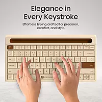 Portronics Bubble Dock 2.0 Wireless Keyboard with Bluetooth + 2.4 GHz USB Receiver, Height Adjustment, Multimedia Hotkeys, Dedicated Co-Pilot Key, for Laptop, PC, Smartphone, Tablet Portronics Bubble Dock 2.0 Wireless Keyboard with Bluetooth + 2.4 GHz USB Receiver, Height Adjustment, Multimedia Hotkeys, Dedicated Co-Pilot Key, for Laptop, PC, Smartphone, Tablet